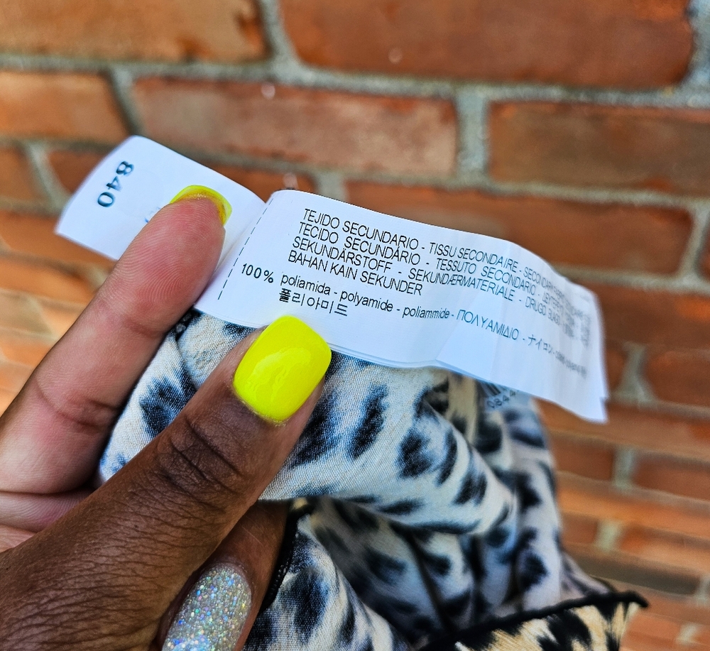 Zara Basic Leopard Print & Lace Long Sleeve Blous… - image 5